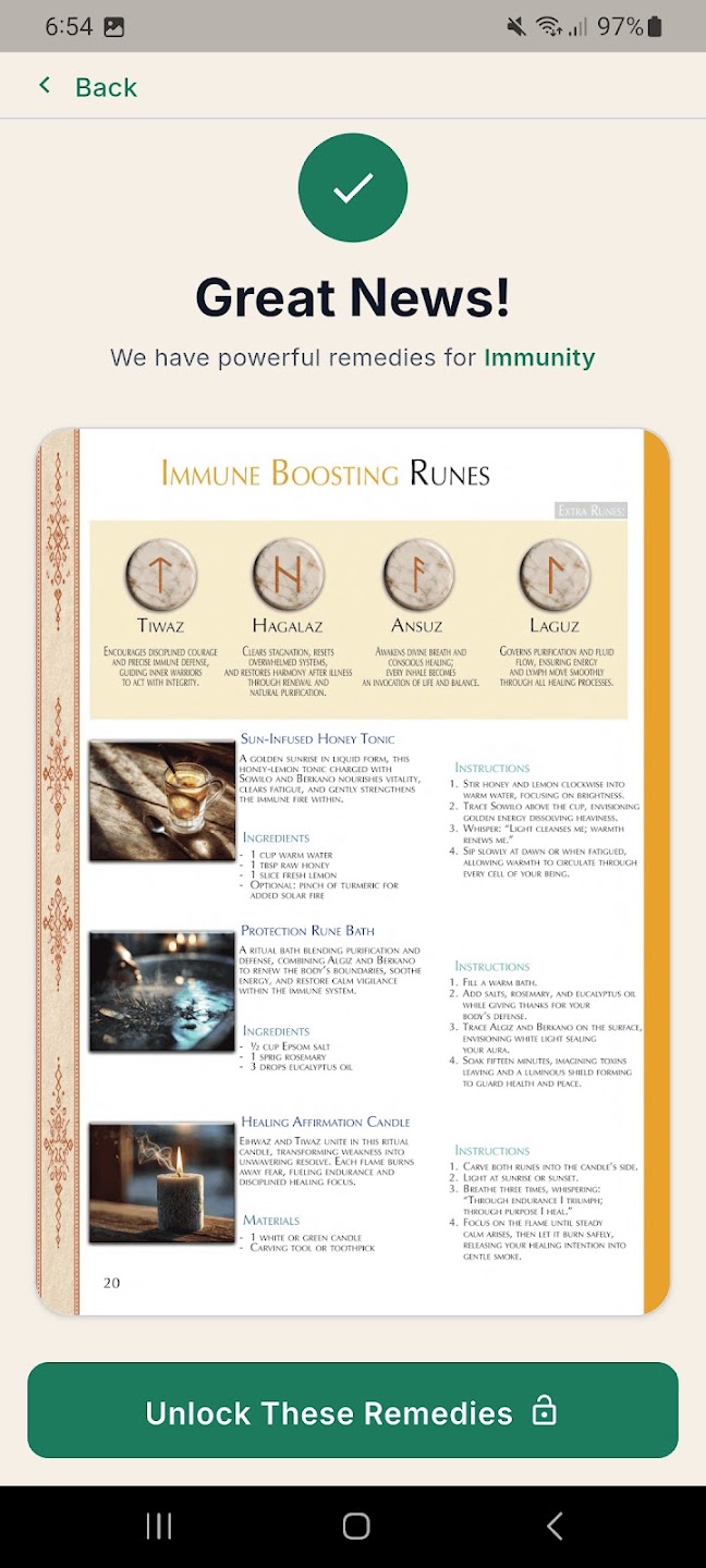 Healing Runes — Wellness Tracker — screenshot 2